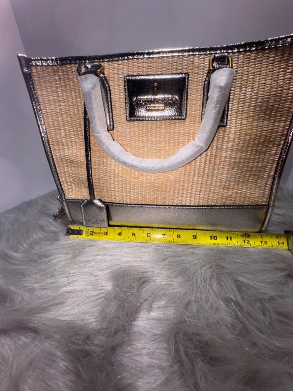 Kurt Geiger Chiswick Raffia Tote~NWT - Picture 7 of 8